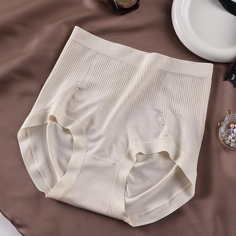 Large Size Ladies Spring and Autumn Light Plastic Hip Anti  Light Breathable Comfortable Belly High Waist Triangle Briefs