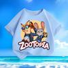 Zootopia Judy Nicky Xia's New Small-to-medium Children's Short-sleeved T-shirt,  Round-neck Casual Top
