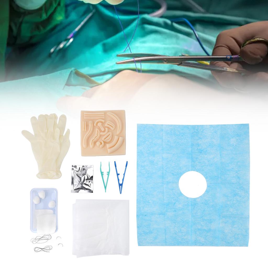 Laparoscopic Suture Simulation Pad with 3D Wounds Surgery Skill Training Reusable Laparoscopic Sutur