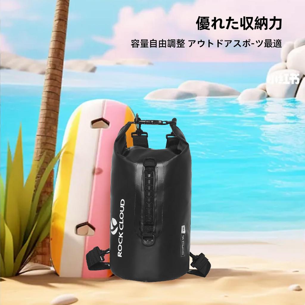 ROCK CLOUD Dry Waterproof Drum Waterproof For Outdoor Sea Mountain Travel Bag, Bag, Type, Pouch, Backpack, Foldable, Lightweight, 10L, Activities,