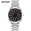 Sanda Meilleure Vente 1088 Montre pour Adolescent: Personnalisé, Cadran Rotatif 3D, Tendance, Quartz Étanche.