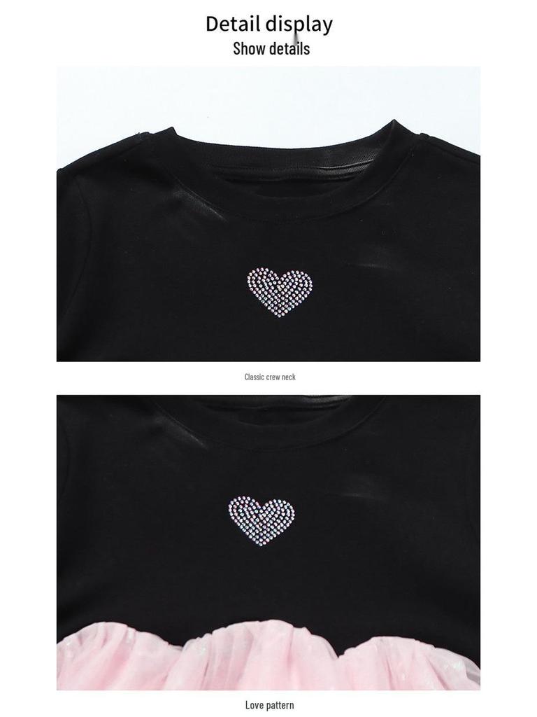 Autumn 2025 Cute Long Sleeve Gauze Dress for Little Girls - Stylish Princess Design