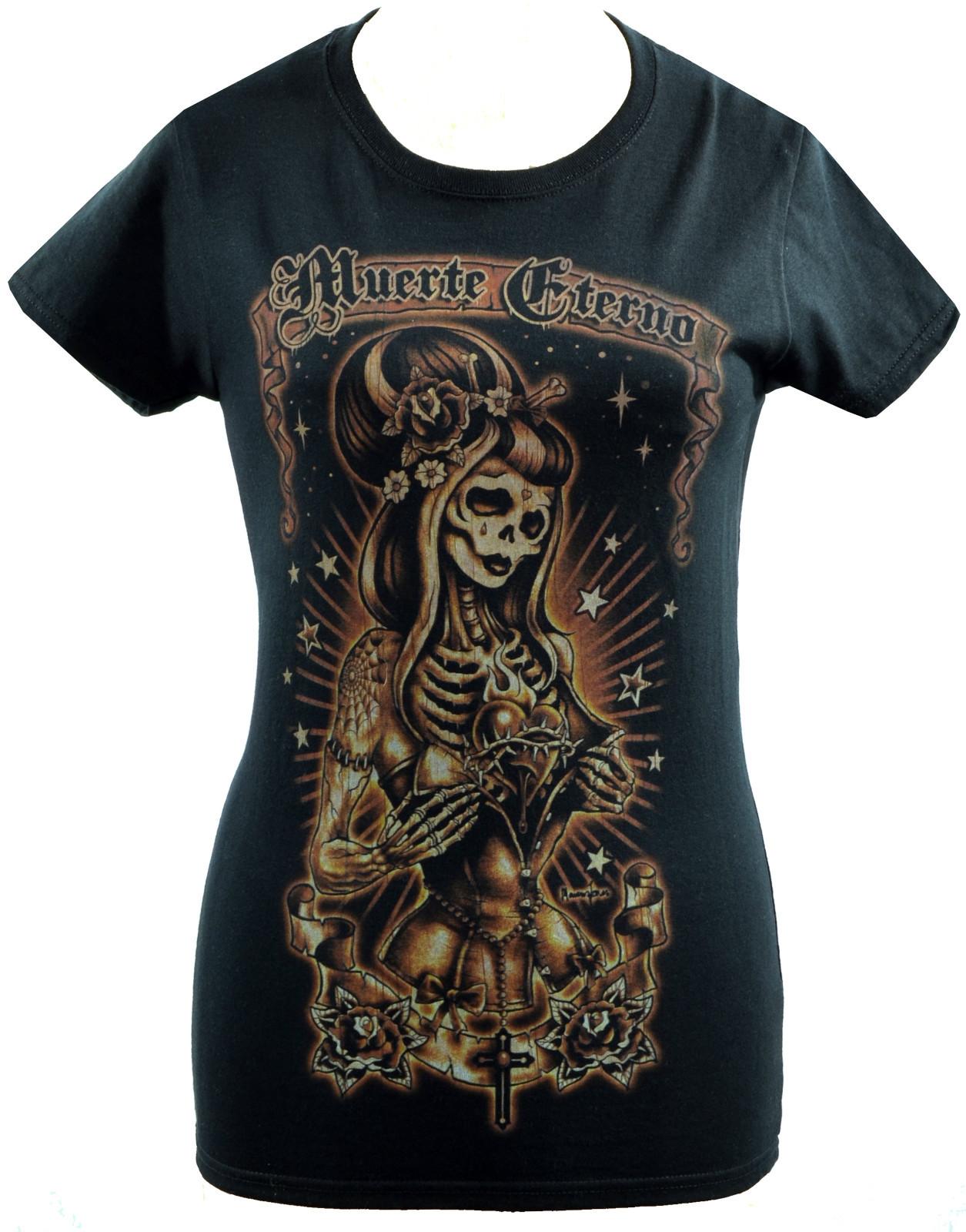 Muerte Eterno Womens Day of the Dead Skeleton Mexican Pin-up Gothic XXXL