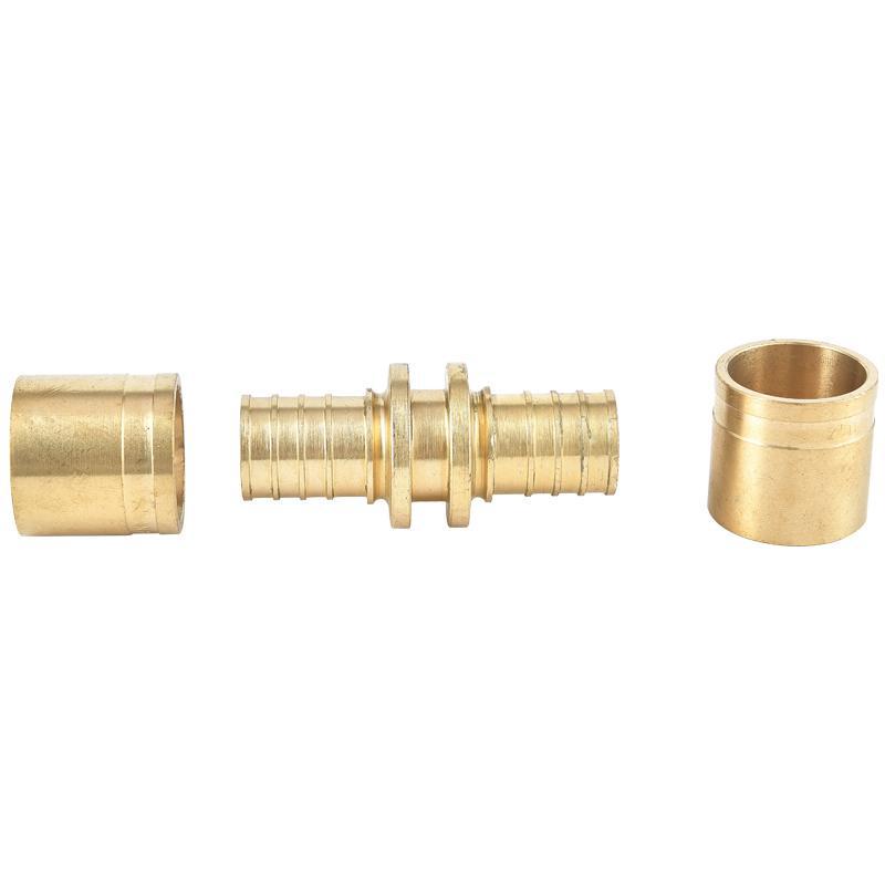 Aluminum-Plastic Underfloor Heating Pipe Fittings, Slide-On Equal Diameter, 16/20/25mm, for Hot Water Systems.