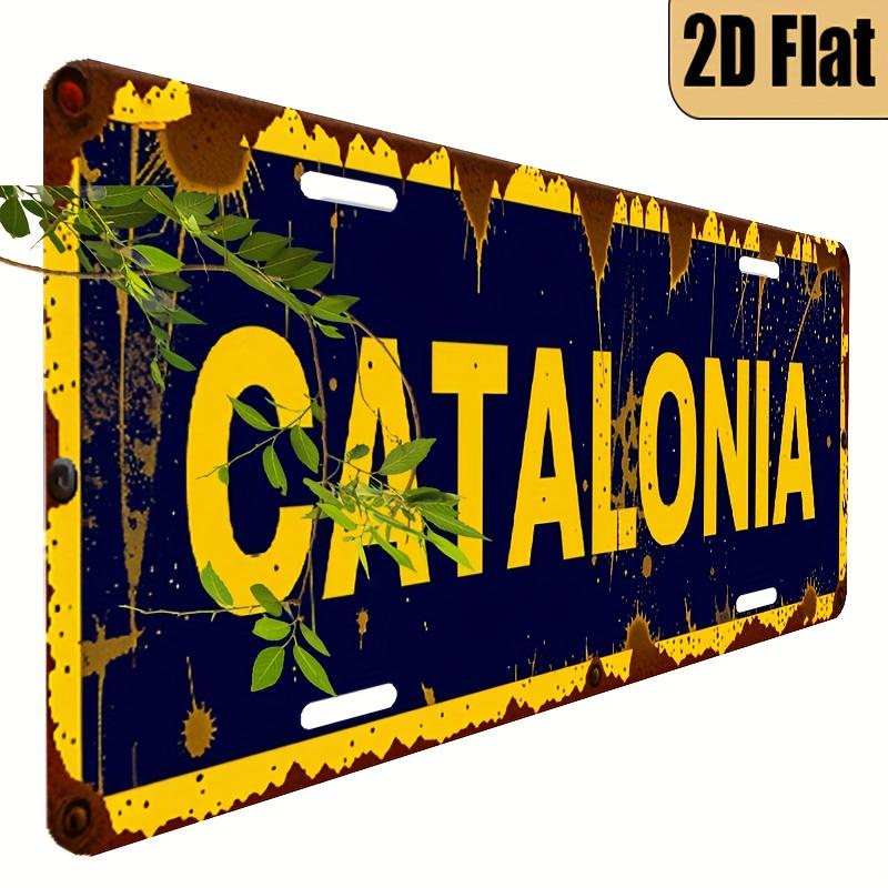 CATALONIA AL Sign Vintage Durable Metal Plaque Wall Decor European Grunge Home Office Bar Man Cave Wall Art