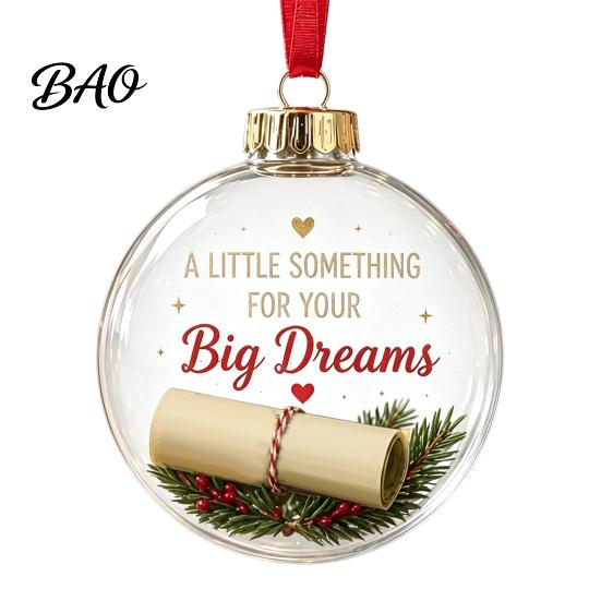 Dekorative Füllbare Ornamente Klare Acryl-Weihnachtskugel, DIY Transparente Ornamentkugel für Weihnachtsbaum, Hängende Feiertage, Hochzeit, Party, Zuhause