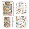 Original Cartoon Office Life Themed Compact Miniature Landscape Sticker for Easy Storage - Stress-relieving PET Transparent Film Sticker