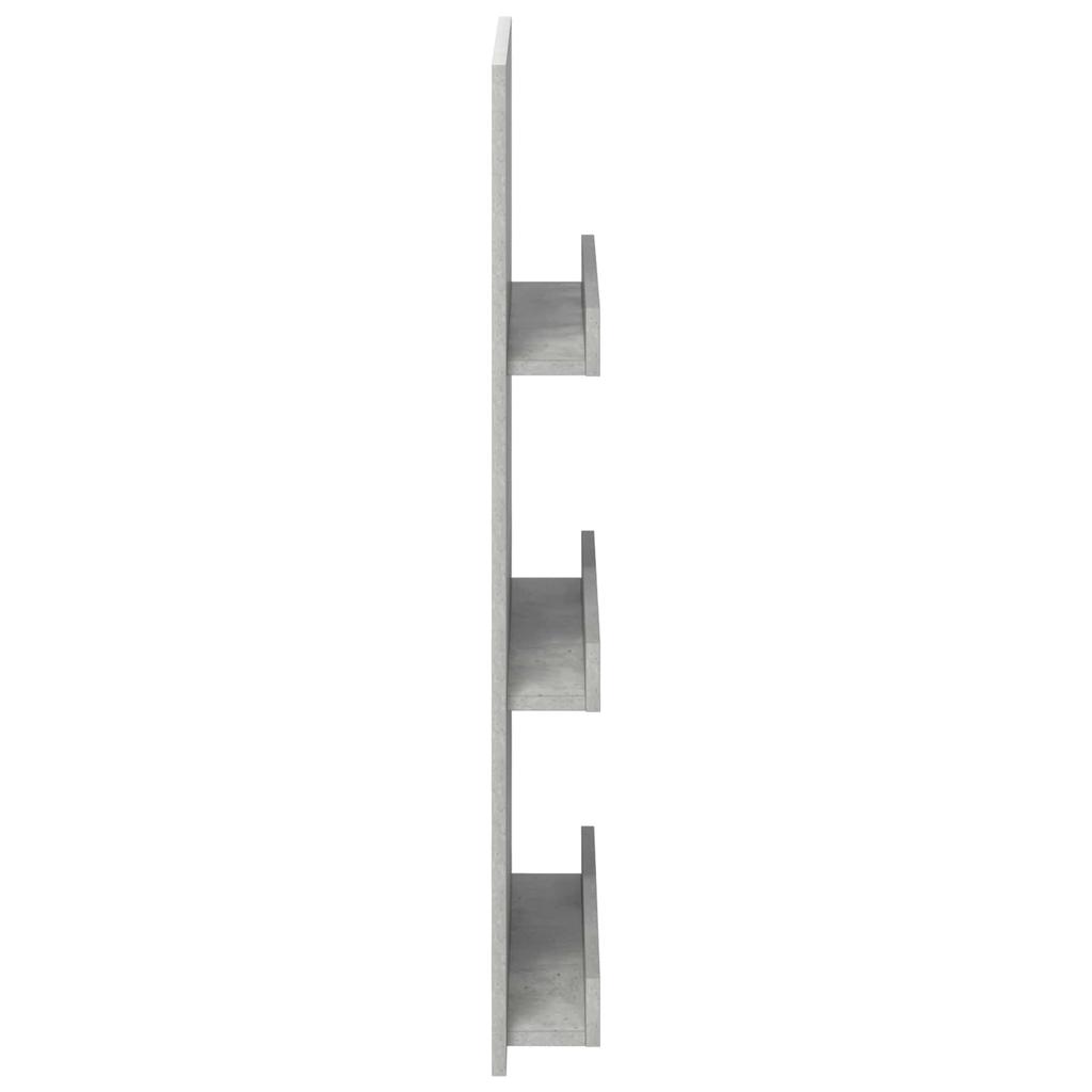 Magazine Shelf Concrete Grey 51 x 11 x 102 cm Engineered Wood