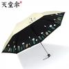 Paradise Umbrella Sun Protection UV Protection Umbrella Female Sun Umbrella Goddess Black Glue Fresh Dual-Use Sun Umbrella Foldable