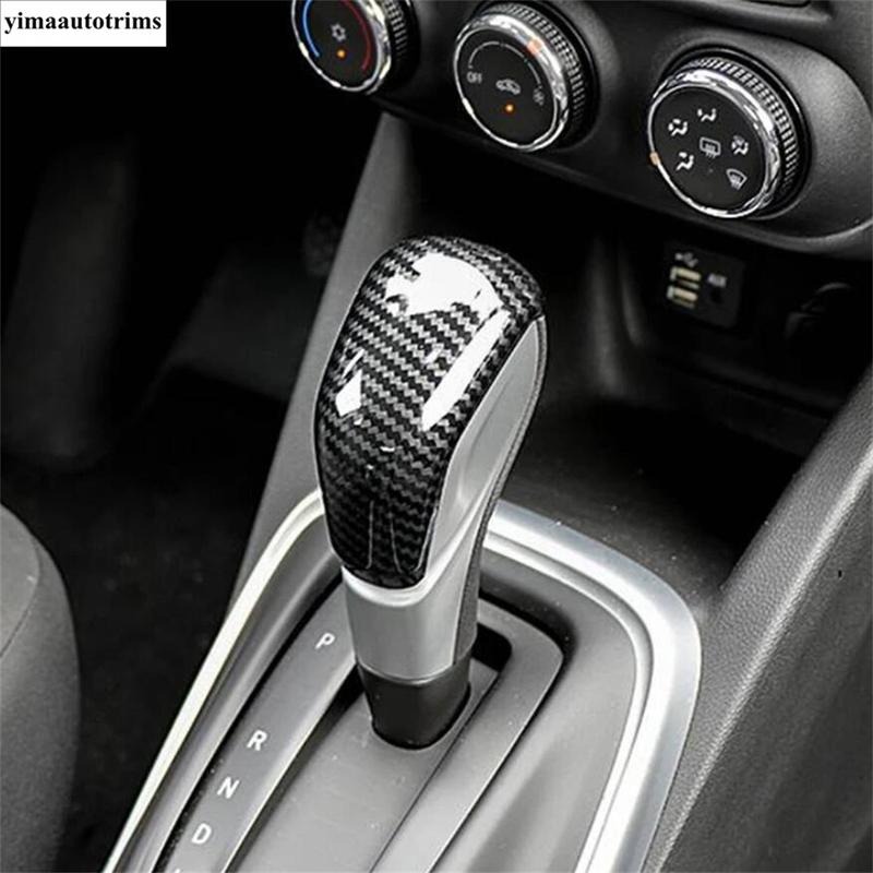 Transmission Gear Shift Shifter Knob Gear Head Handle Cover Trim For Chevrolet Tracker Trax - Carbon Fiber Accessories