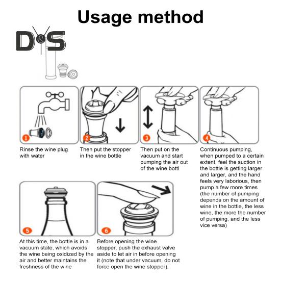 Weinspar-Vakuumpumpe mit 4 Stopfen, wiederverwendbarer Flaschenversiegeler, Rotweinkorken, bewahrt die Frische, verhindert Oxidation, Weinzubehör für die Hausbar