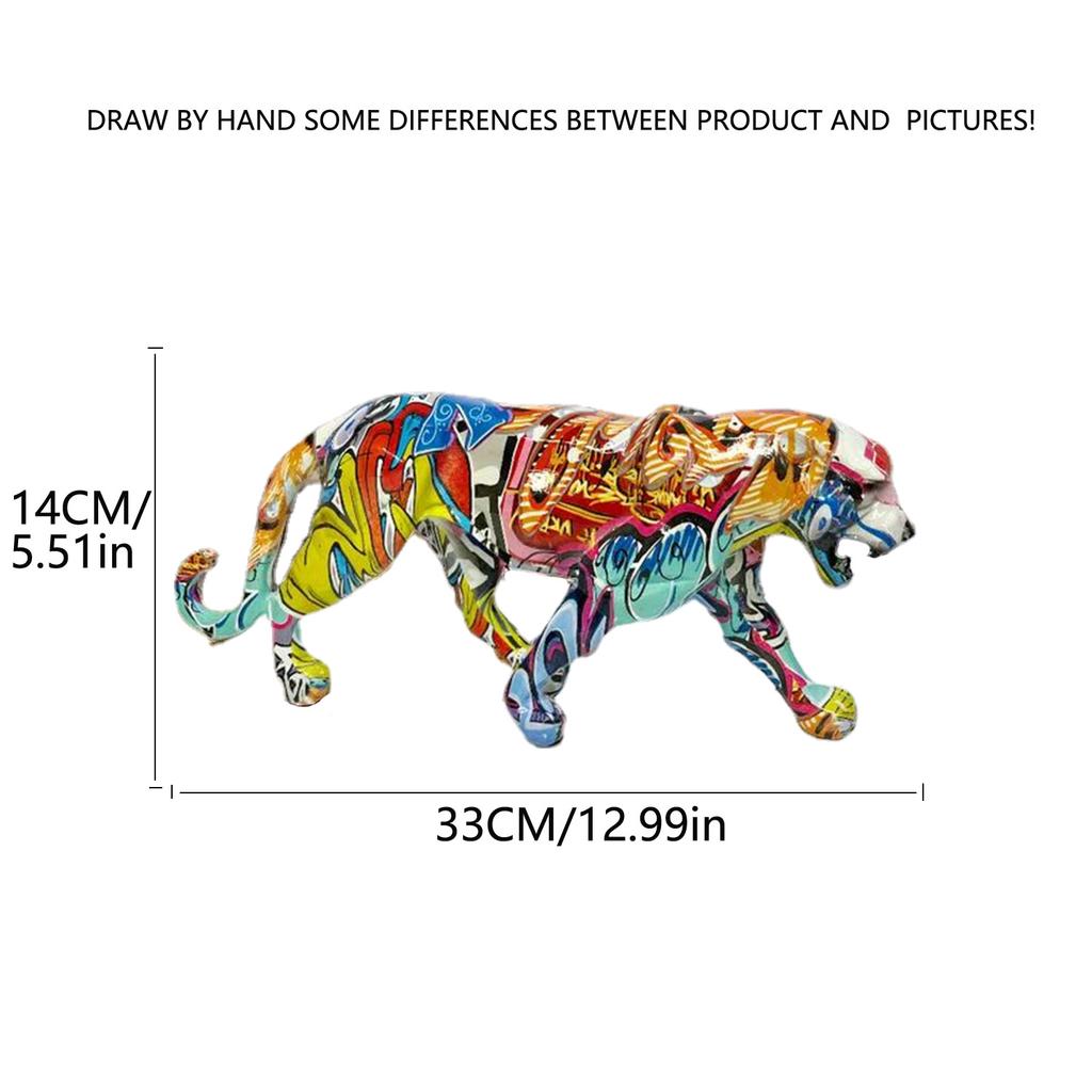 Creative Colorful Animal Statues Home Decoration Office Bookshelf Cabinet Ornament Living Room Desktop Resin Figurine Craft Gift