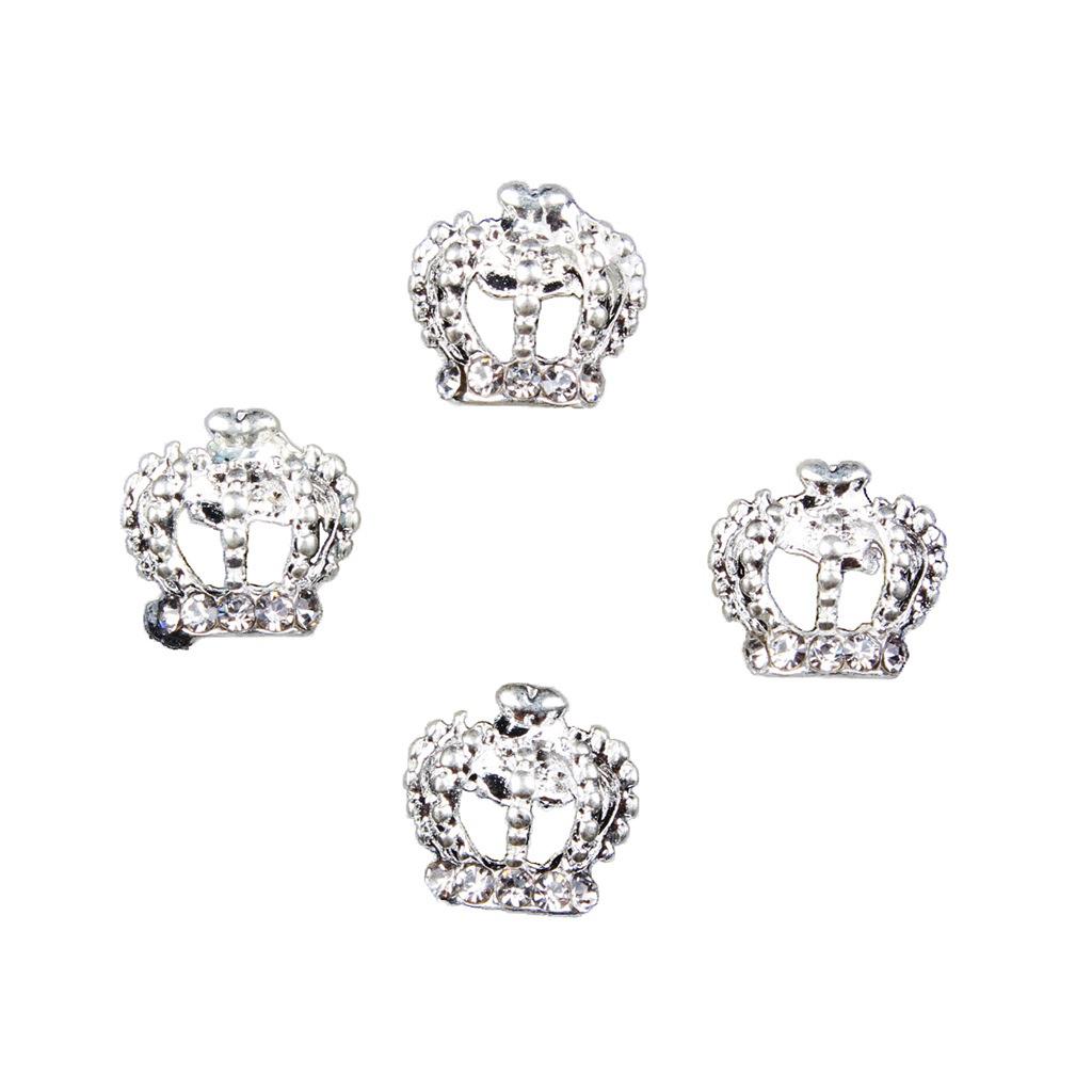 

10x 3D сплав зі стразами Корона для нігтів Наконечники Блискучі намистини Прикраси своїми руками