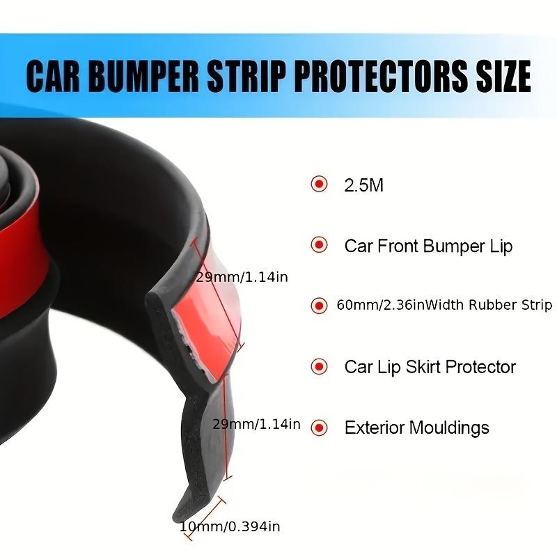 Universal Car Lip Skirt Protector 6 Cm Width Rubber Strip 250 Cm Car Front Bumper Lip Exterior Mouldings