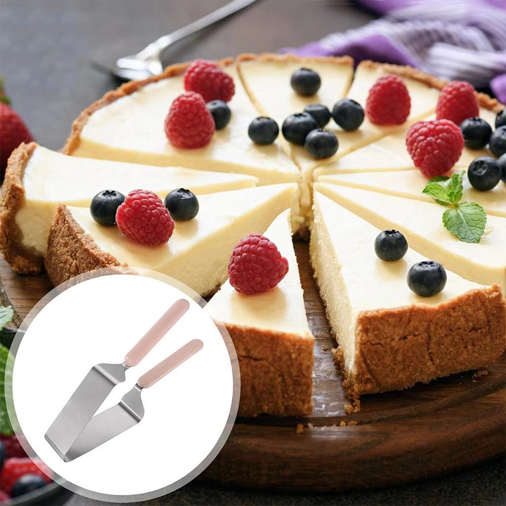 Stainless Steel Cake Lifter Set Triangle Slicing Server Easy To Clean Birthday Kitchen Tools for Even Portions Non-Scratch