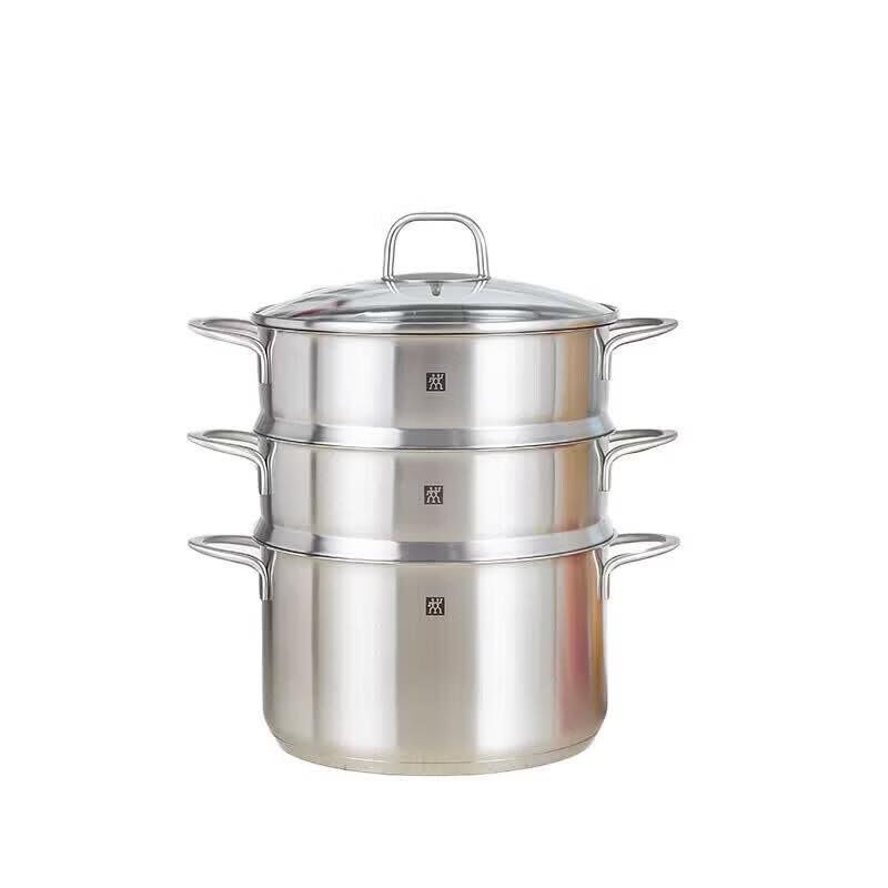 ZWILLING 24cm Stainless Steel Steamer Soup Pot Set