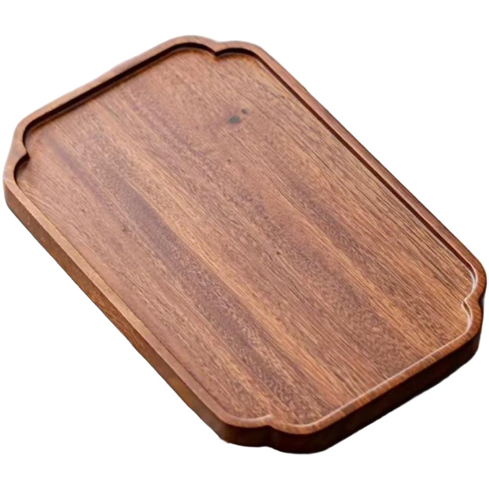 1PC Tea Tray 33*16*2cm Fruit & Snack Plates Walnut Tea Tray Fruit Platter Rectangular Dry Brew Tea Ceremony Wooden Serving