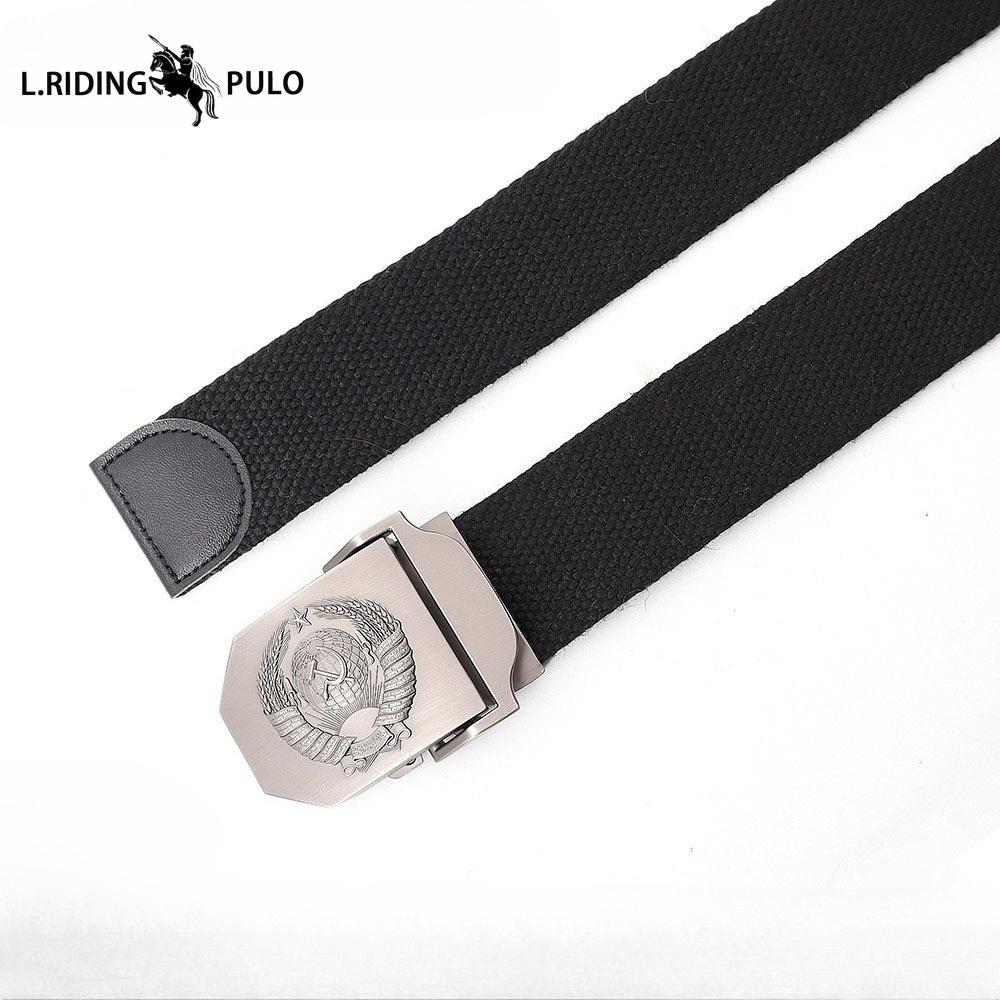 Cintura in Tela Spessa Allenamento all'Aperto Pantaloni Casual Fibbia in Lega Militare Cintura Resistente Unisex