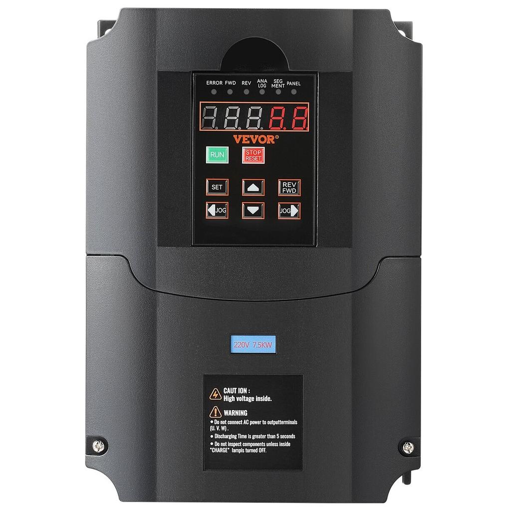 10HP, 7.5KW, 35Amps 220V 1 or 3 Phase Input to 3 Phase Output VFD 0-400Hz