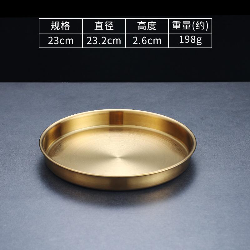 4 Sizes Deep Stainless Steel Meal Trays Round Dish Plates Barbecue Fruit Noodles Salad Mixing Dish Bowl Hotel Kitchen Tableware