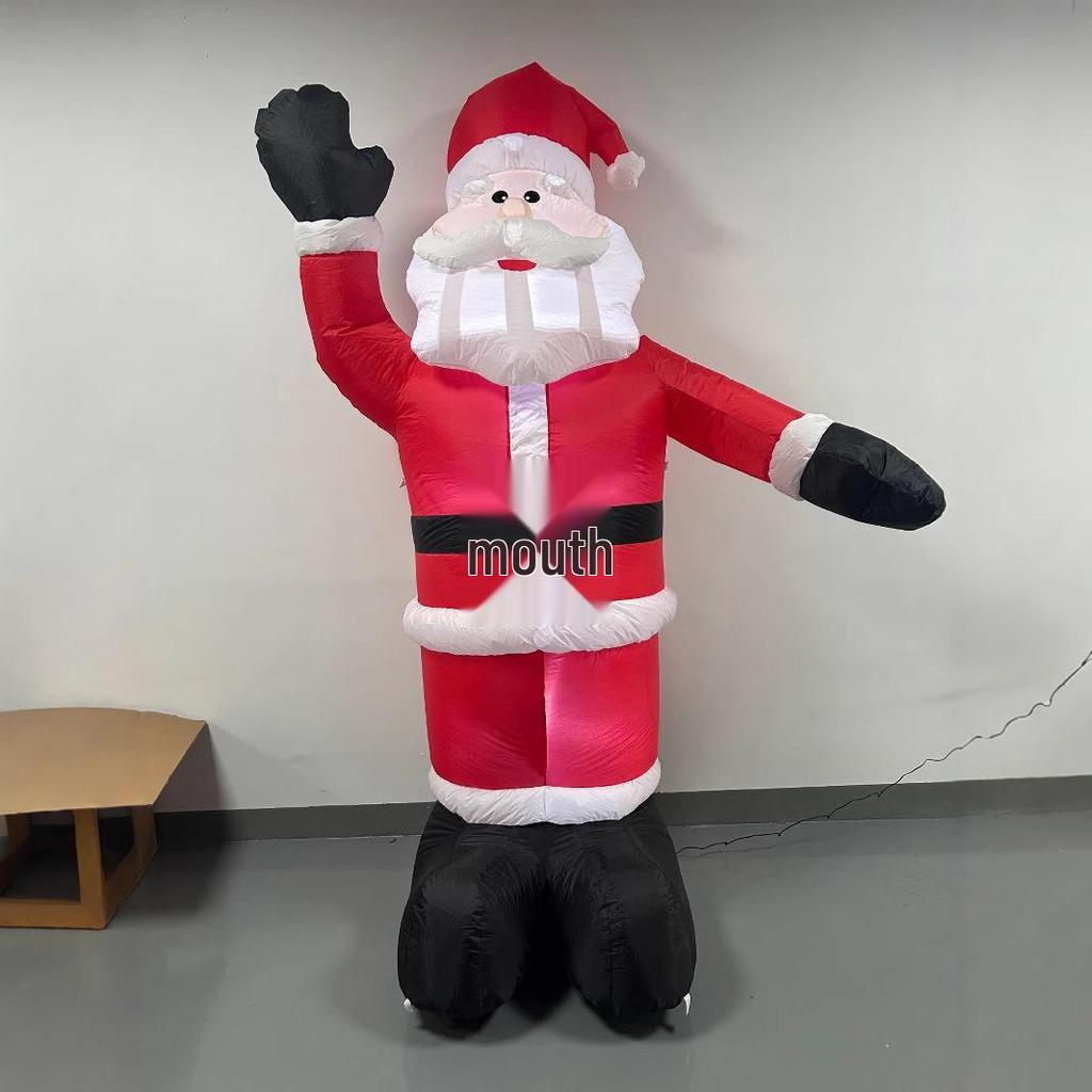 Cross-border Inflatable Luminous Santa Claus Christmas Ornament Decoration