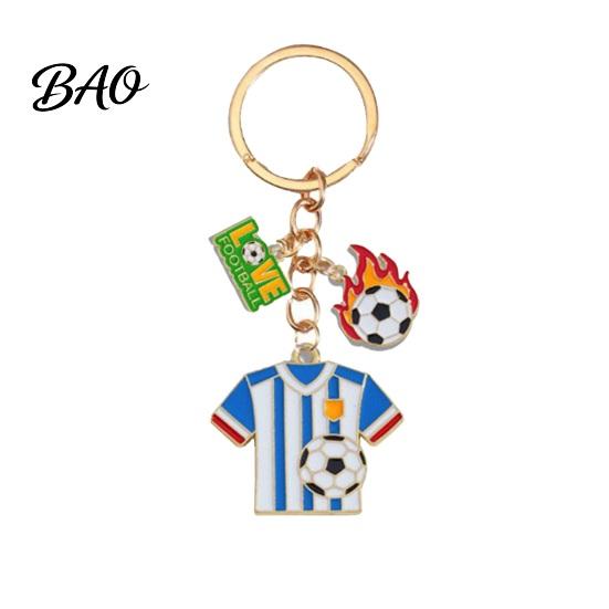 Long-lasting Keychain Football Peripheral Keychain, Jersey with Metal Sports Enamel Color, Lightweight Portable Fan Accessory Trophy