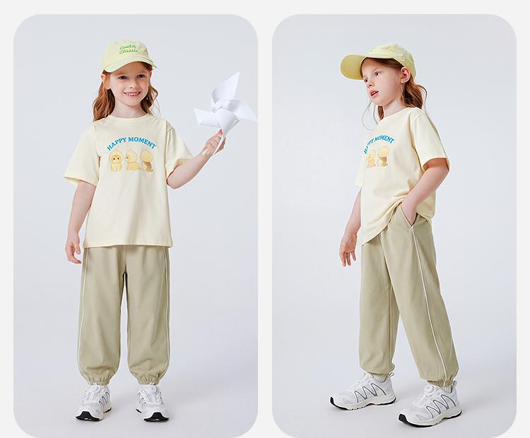 Mini Balabala Boys' and Girls' Pants 2026 Summer Cool, Breathable, Sunscreen UPF50+Mosquito proof Pants