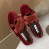 Fashion Elegant Flower Decoration Flat Mary Jane Shoes Women Fashion Round Toe Shallow Cross Tied Casual Shoes Sweet Lolita Dress Shoes