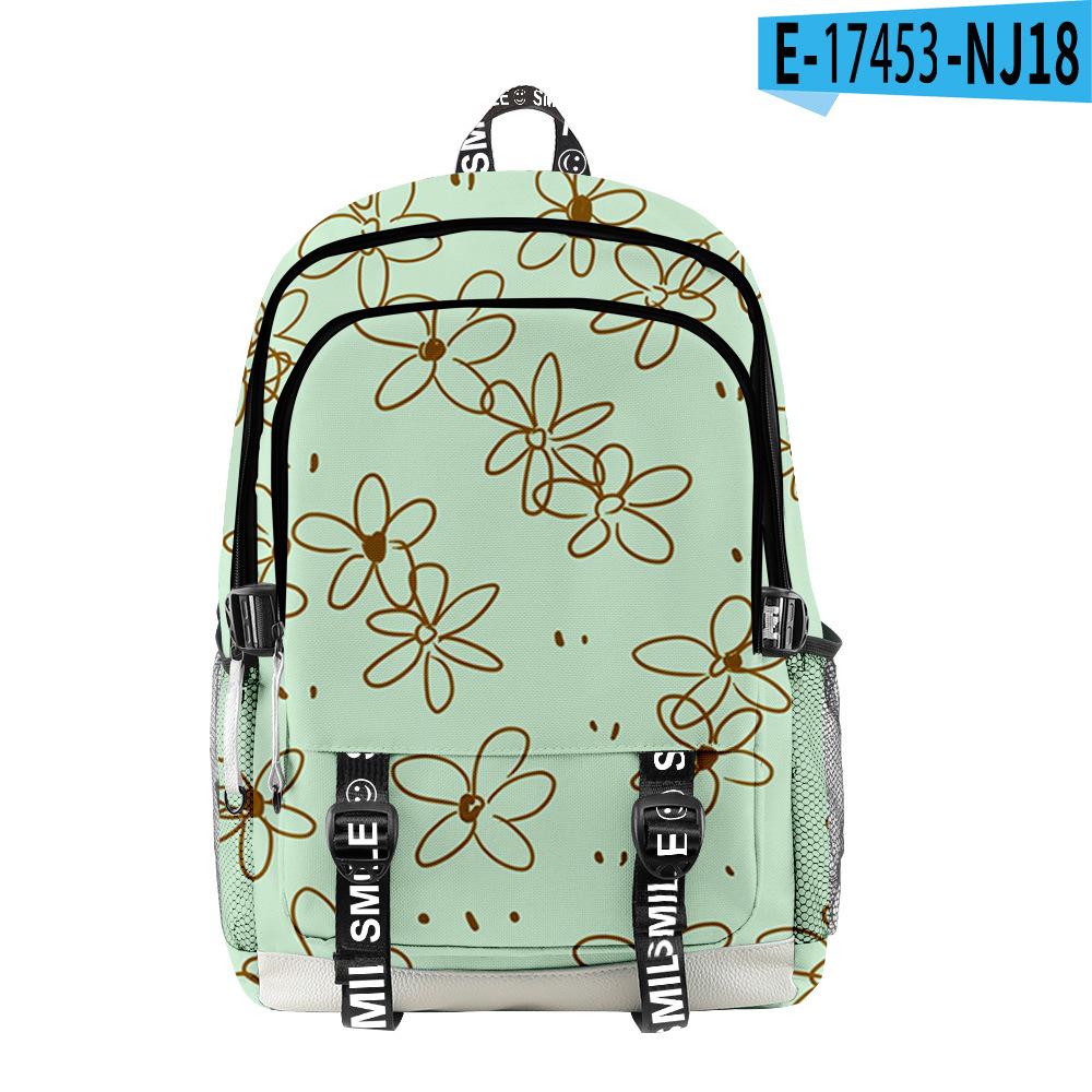 Classic Peculiar Beautiful Flowers Student School Bags Unisex 3D Print Oxford Waterproof Notebook Multifunction Travel Backpacks