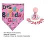 Dog Birthday Costume Accessory Pet Hat Bandana Numbers Set Puppy Dress Up Triangle Scarf Outfit for Small Medium Large Dogs