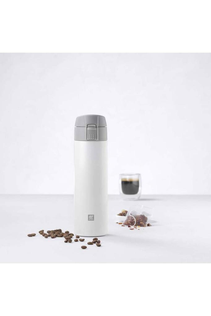 Zwilling Travel Mug 450ml White Stainless Steel Water Open Japanese ZWILLING THERMO - Bottle, Insulated, One-Touch [Official Retailer] 39500-507