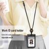 Autumn Rain Retractable ID Badge Holder with Adjustable Safety Buckle and Round Lanyard