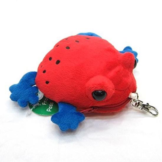 Frog Pass Case Strawberry Poison Dart Frog Reel Pass Case