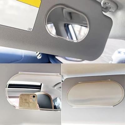 Miroir de courtoisie pare-soleil de voiture Miroir de maquillage de dossier de siège intérieur auto Miroir de rétroviseur pare-soleil adhésif portable