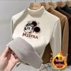 Children's Cartoon Thermal Plush Long-Sleeve T-shirt for Autumn/Winter 2025