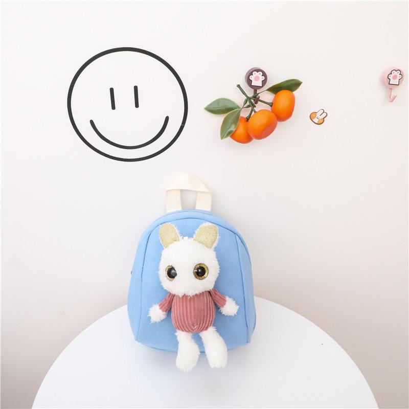 Cute White Belt Pants Cow Rabbit Cat Plush Toy Decoration Children Backpack