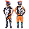 Conjunto de equipamento de motocross para crianças Kits de Jersey e Calça Juvenil criança verde Motocicleta preta 3 4 5 6 7 8 9 10 anos Fato de Off-road azul laranja Enduro cross menino menina