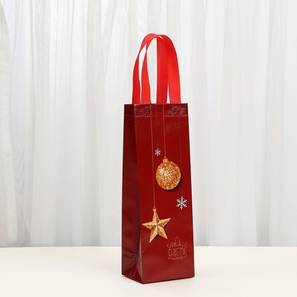 12pcs Non-Woven Christmas Wine Bottle Bag Drink Packaging Party Favor Bag Christmas Party