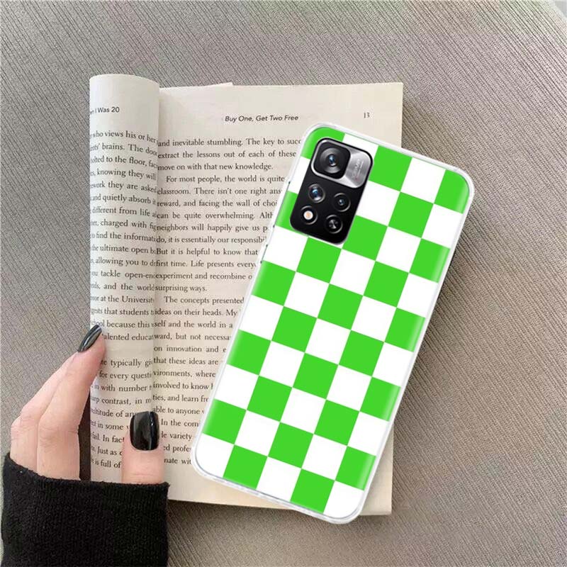 Retro Classic Chess Board Grid Phone Case For Redmi Note 13 12 Pro Plus 14 15 Pro 5G 11 11T 11E 11S 10 Pro 10S 9 9S Cover Cell C