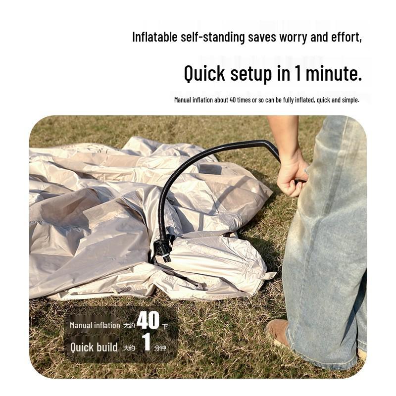 Inflatable Outdoor Camping Tent - Family Travel & Picnic, Portable, One Bedroom & Living Room, Rainproof & Sun Protection, In Stock