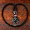 BEIER 2023 New Style Viking Stainless Steel Wolf Head Green Pendant Double Wolf Heads Necklace Animal Jewelry Gift