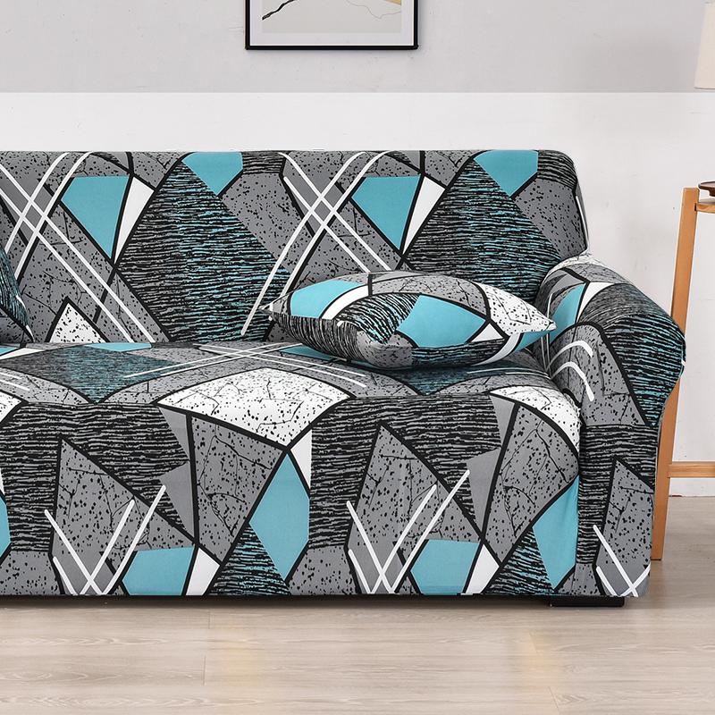 Lattice Printed Sofa Cover for Living Room Pet Kids Stretch Elastic Couch Cover for L Shape Sectional Furniture Protector