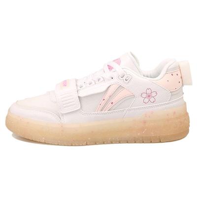 Li Ning Badfive Μοντέρνα Απορρόφησης Κραδασμών Αντιολισθητικά Ανθεκτικά στη Φθορά Ελαφριά Μπάσκετ Παπούτσια Χαμηλού Προφίλ Γυναικεία αθλητικά παπούτσια Λευκό Ροζ ABCS050-1