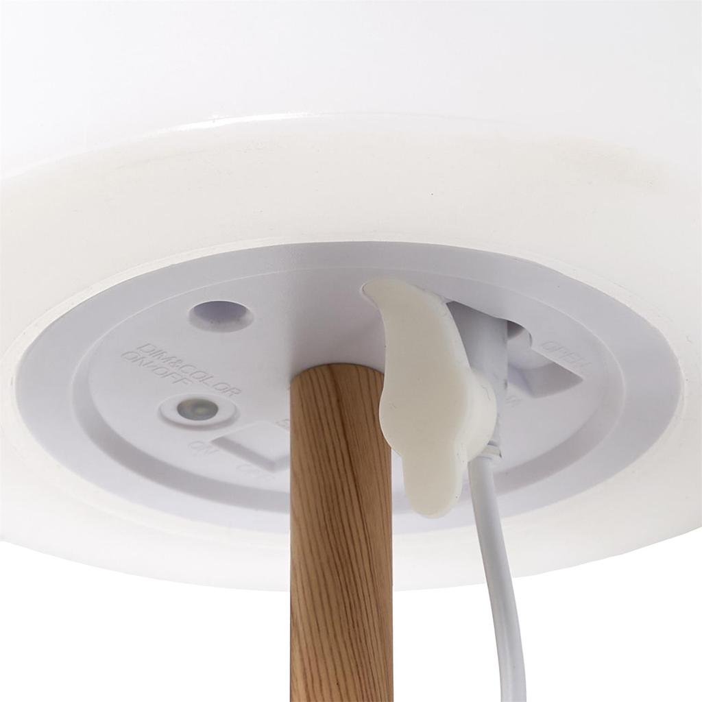 Wirelessly Rechargeable Wood Effect Led Table Lamp