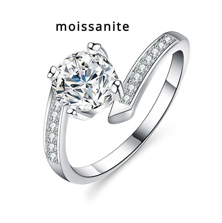 

Кольцо с муассанитом цвета D S925, кольцо из стерлингового серебра с четырьмя когтями, классическое кольцо с бриллиантом, женское обручальное кольцо, предложение, кольцо с бриллиантом, подарок для подруги 17