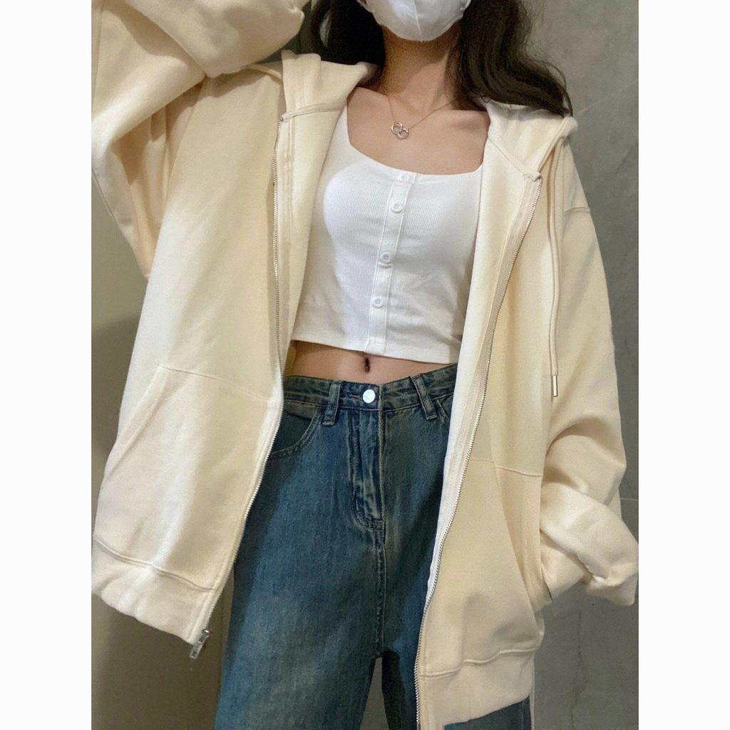 2023 Women's Oversized Hooded Cardigan Sweatshirt: Spring/Autumn & Winter-Ready Plush Velvet