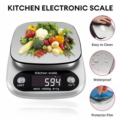 Bilancia da Cucina Digitale Acciaio Inossidabile LCD Elettronica per Alimenti Gioielli Caffè Cottura Portatile Strumento da Cucina di Alta Qualità 10kg/1g