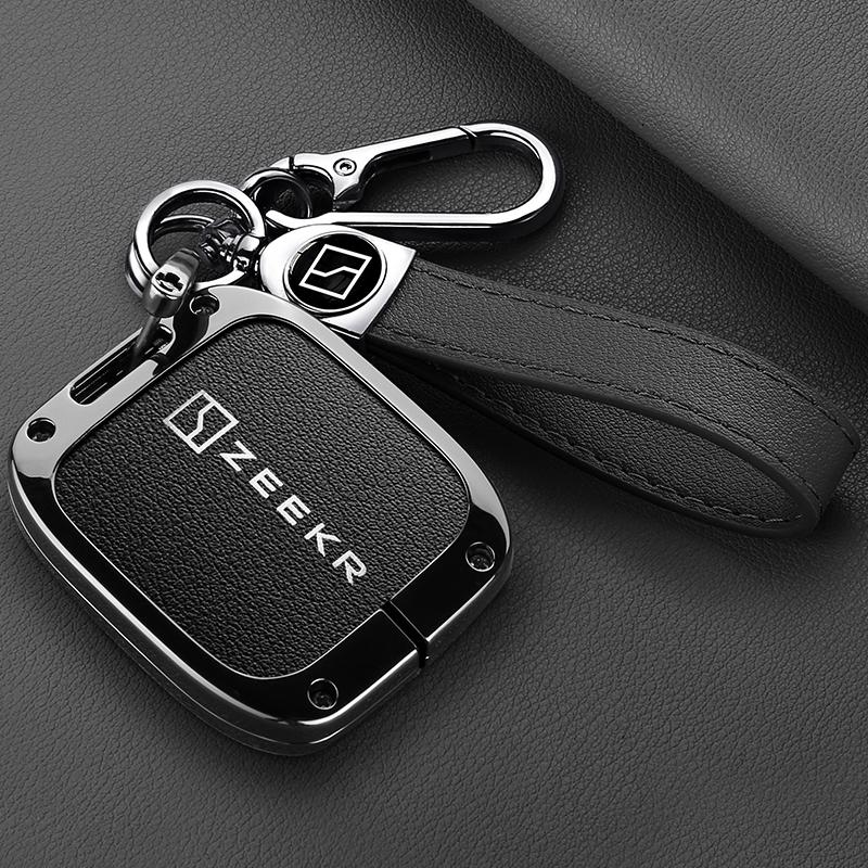 Car Smart Remote Key Case Cover Emblem Zinc Alloy Style Protection Shell For ZEEKR 7X 001 007 009 2024 2025 Keychain Accessories