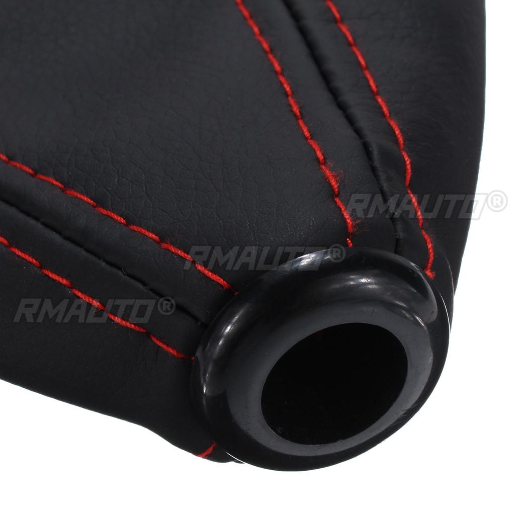 16mm Universal PU Leather Car Auto Gear Shift Collars Carbon Fiber Car Manual Shifter Gear Shift Boot Cover Gaiter