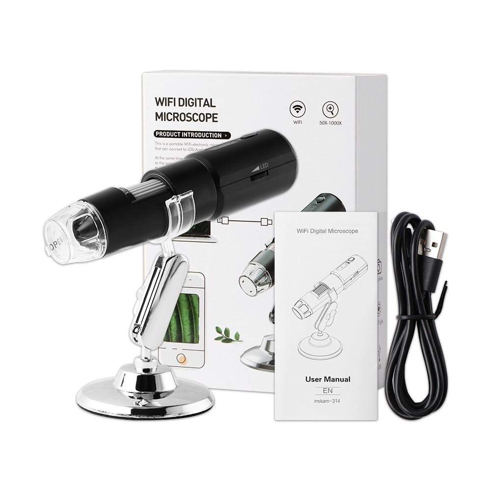 1000X 8 LED Analyzer Wireless Portable Zoom Microscope HD Magnifier Digital Video Camera Skin Detector